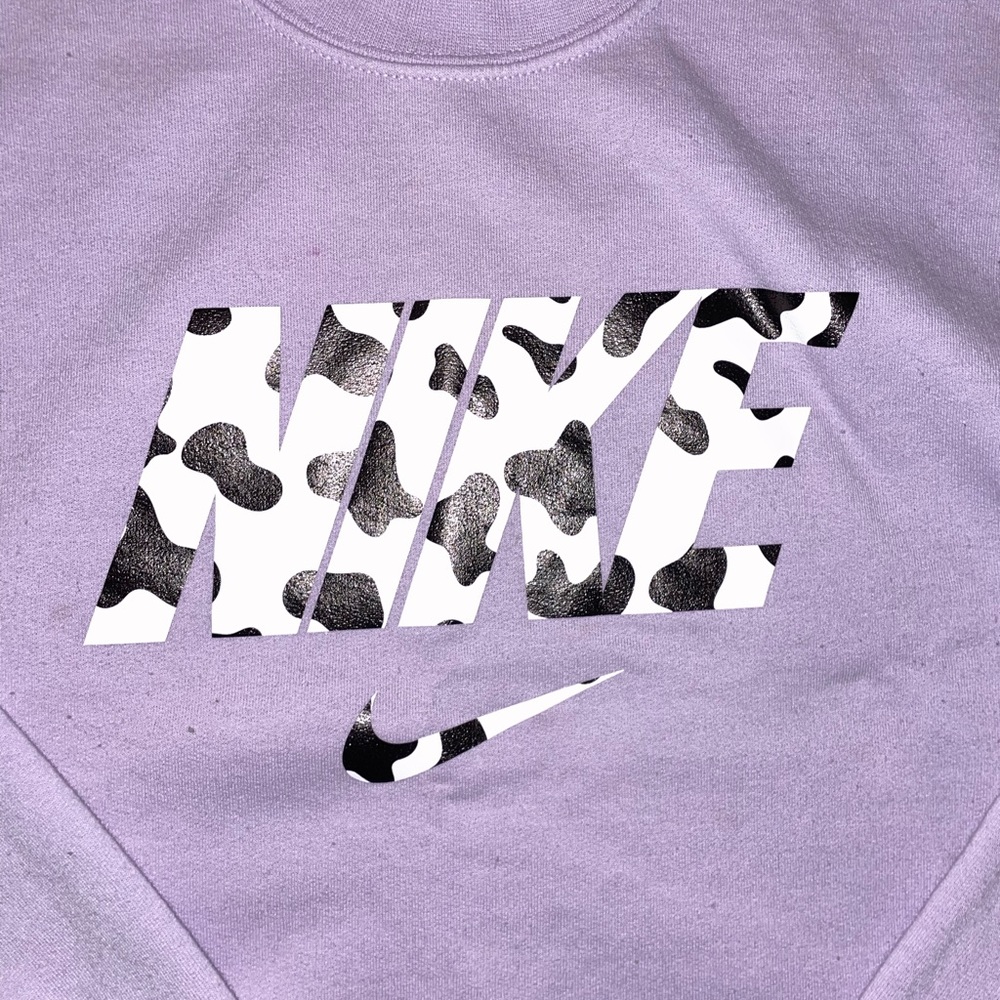 SOLD- Nike cow print crewneck